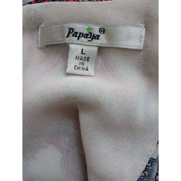 Papaya Sleeveless Halter Top Blouse Size Large - Picture 4 of 7